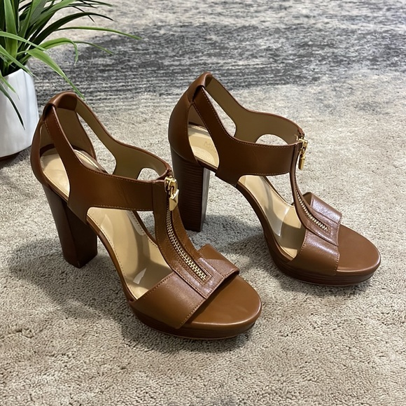 MICHAEL Michael Kors Shoes - Michael Michael Kors women brown sandal heels